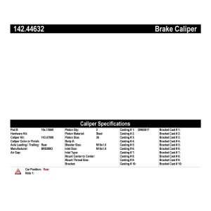 Centric Posi Quiet™ Loaded Brake Caliper for 2014 Lexus IS F - 142.44632