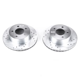 Power Stop PowerStop Evolution Performance Drilled, Slotted& Plated Brake Rotor Pair for 1993 Jeep Grand Cherokee - AR8722XPR