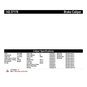 Centric Posi Quiet™ Loaded Brake Caliper for Porsche Boxster - 142.37178