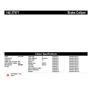 Centric Posi Quiet™ Loaded Brake Caliper for 2014 Porsche Panamera - 142.37571