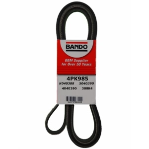 BANDO Rib Ace™ V-Ribbed OEM Quality Serpentine Belt for Mitsubishi Montero Sport - 4PK985