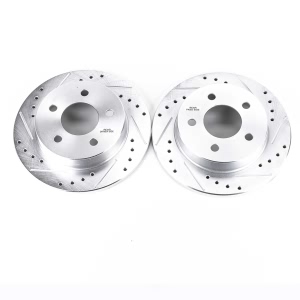 Power Stop PowerStop Evolution Performance Drilled, Slotted& Plated Brake Rotor Pair for 1997 Ford Mustang - AR8142XPR
