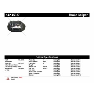 Centric Posi Quiet™ Loaded Brake Caliper for 1994 Mazda RX-7 - 142.45037