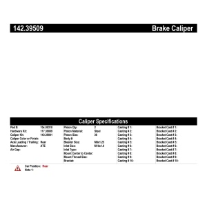 Centric Posi Quiet™ Loaded Brake Caliper for 1987 Volvo 760 - 142.39509