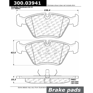 Centric Premium™ Semi-Metallic Brake Pads for Audi 200 Quattro - 300.03941