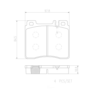 brembo Premium Ceramic Front Disc Brake Pads for 1993 Mercedes-Benz 600SEL - P50018N