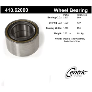 Centric Premium™ Rear Driver Side Wheel Bearing and Race Set for 2011 Cadillac DTS - 410.62000
