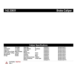 Centric Posi Quiet™ Loaded Brake Caliper for Porsche Cayenne - 142.33651