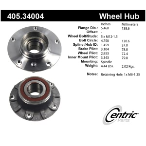 Centric Premium™ Wheel Bearing And Hub Assembly for 2001 BMW 750iL - 405.34004