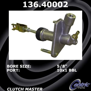 Centric Premium Clutch Master Cylinder for 1989 Acura Legend - 136.40002