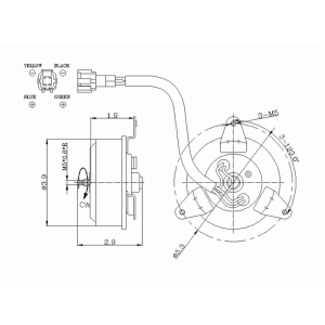 TYC Passenger Side Engine Cooling Fan Motor for 2000 Infiniti I30 - 630230