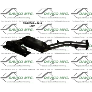 Davico Exhaust Manifold with Integrated Catalytic Converter for BMW 328xi - 18274