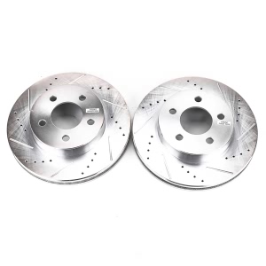 Power Stop PowerStop Evolution Performance Drilled, Slotted& Plated Brake Rotor Pair for 2005 Jeep Liberty - AR8749XPR