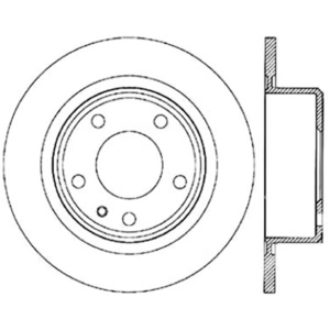 Centric Premium Solid Rear Brake Rotor for 1988 BMW M3 - 120.34028