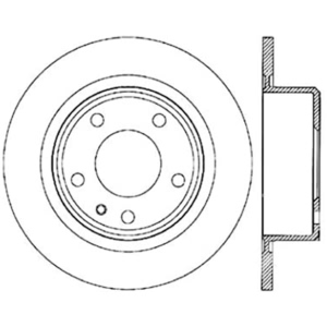 Centric Premium Solid Rear Brake Rotor for 1990 BMW M3 - 120.34028