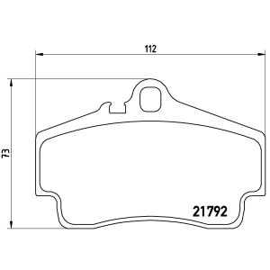 brembo Premium Low-Met OE Equivalent Rear Brake Pads for Porsche Boxster - P65008