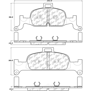 Centric Posi Quiet™ Semi-Metallic Brake Pads for 2020 Audi A6 Quattro - 104.18970