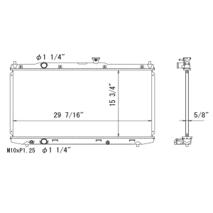 TYC Engine Coolant Radiator for Honda - 13418