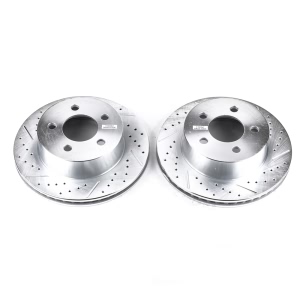 Power Stop PowerStop Evolution Performance Drilled, Slotted& Plated Brake Rotor Pair for 2001 Jeep Cherokee - AR8745XPR