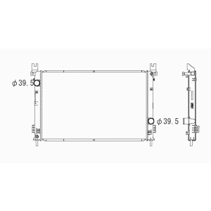 TYC Engine Coolant Radiator for Chrysler Pacifica - 2702