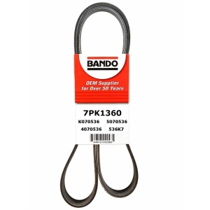 BANDO Rib Ace™ V-Ribbed OEM Quality Serpentine Belt for 2012 BMW 750i - 7PK1360