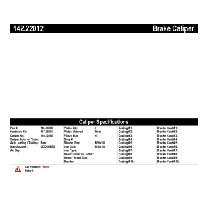 Centric Posi Quiet™ Loaded Brake Caliper for 1995 Land Rover Range Rover - 142.22012