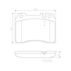 brembo Premium Ceramic Front Disc Brake Pads for Mercedes-Benz 500E - P50022N