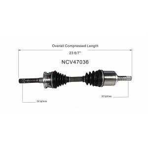 GSP North America Front Passenger Side CV Axle Assembly for 1991 Mazda B2600 - NCV47036