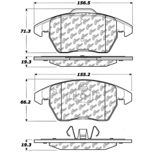 Centric Posi Quiet™ Ceramic Front Disc Brake Pads for 2013 Volkswagen Jetta - 105.11072