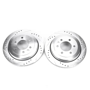Power Stop PowerStop Evolution Performance Drilled, Slotted& Plated Brake Rotor Pair for 2009 Lincoln Navigator - AR85124XPR