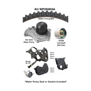 Dayco Timing Belt Kit with Water Pump for 2001 Chrysler PT Cruiser - WP265K6A