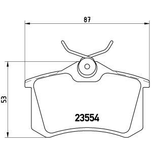 brembo Premium Low-Met OE Equivalent Rear Brake Pads for 2017 Audi A3 - P85020