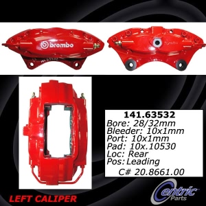 Centric Semi-Loaded Brake Caliper for 2008 Dodge Challenger - 141.63532