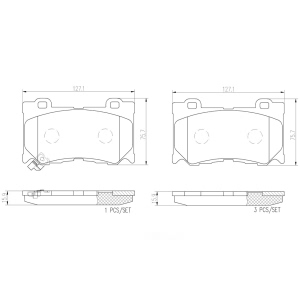 brembo Premium Ceramic Front Disc Brake Pads for Infiniti Q70 - P56084N