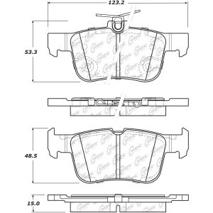 Centric Premium Ceramic Rear Disc Brake Pads for 2016 Lincoln MKC - 301.16650