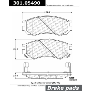 Centric Premium™ Ceramic Brake Pads for 1992 Nissan NX - 301.05490