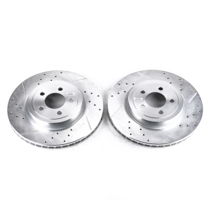 Power Stop PowerStop Evolution Performance Drilled, Slotted& Plated Brake Rotor Pair for 2009 Dodge Charger - AR8359XPR