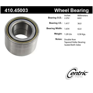 Centric Premium™ Rear Driver Side Wheel Bearing and Race Set for 1990 Mazda MX-6 - 410.45003