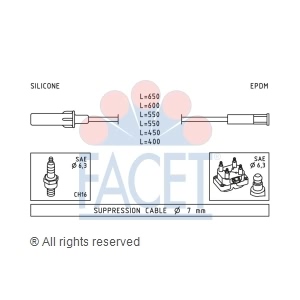 facet Spark Plug Wire Set for 2001 Chrysler Town & Country - 4.9345