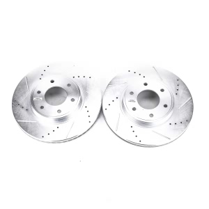 Power Stop PowerStop Evolution Performance Drilled, Slotted& Plated Brake Rotor Pair for 2008 Saab 9-7x - AR82120XPR