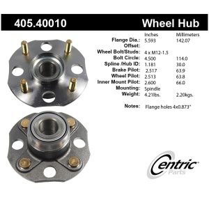 Centric Premium™ Wheel Bearing And Hub Assembly for 2002 Honda Accord - 405.40010