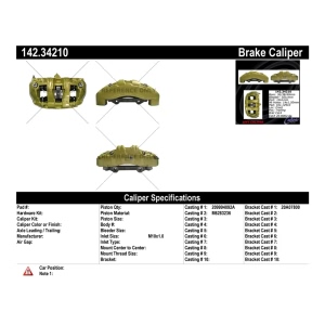 Centric Posi Quiet™ Loaded Brake Caliper for 2013 BMW 135is - 142.34210