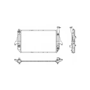 TYC Engine Coolant Radiator for 2002 Chevrolet Astro - 2003