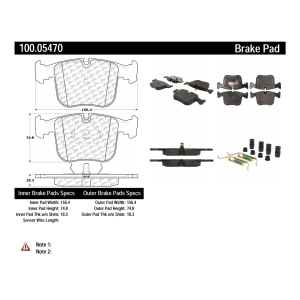 Centric Formula 100 Series™ OEM Brake Pads for 1992 BMW 850i - 100.05470