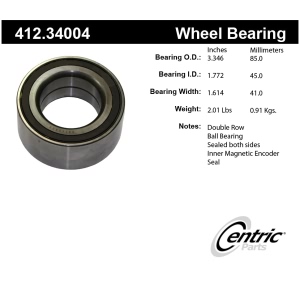 Centric Premium™ Rear Passenger Side Double Row Wheel Bearing for 2011 BMW 135i - 412.34004
