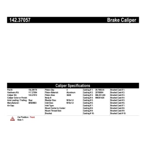 Centric Posi Quiet™ Loaded Brake Caliper for 2012 Porsche Cayman - 142.37057