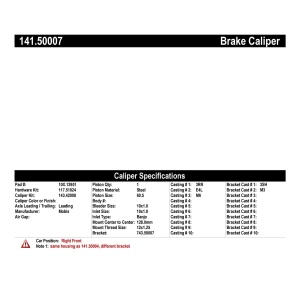 Centric Semi-Loaded Brake Caliper for 2017 Kia Soul EV - 141.50007