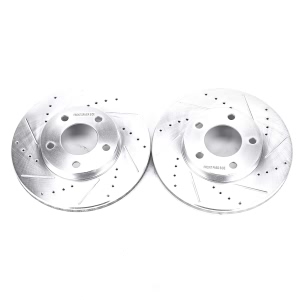 Power Stop PowerStop Evolution Performance Drilled, Slotted& Plated Brake Rotor Pair for 2001 Mazda Tribute - AR8588XPR
