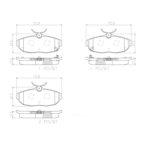 brembo Premium Ceramic Rear Disc Brake Pads for 2014 Ford Mustang - P24184N