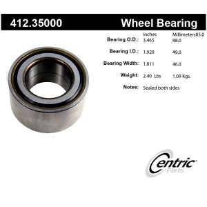 Centric Premium™ Front Driver Side Double Row Wheel Bearing for 2004 Mercedes-Benz ML350 - 412.35000